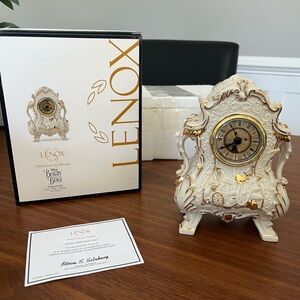 Lenox Beauty And The Beast Cogsworth Clock